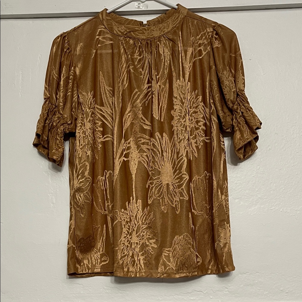 Elegant Gold Women's Top